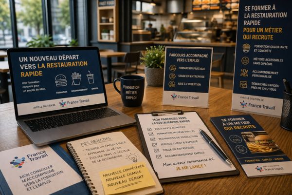 Formation en restauration rapide financée par France Travail à Paris, en Île de France ou en ligne