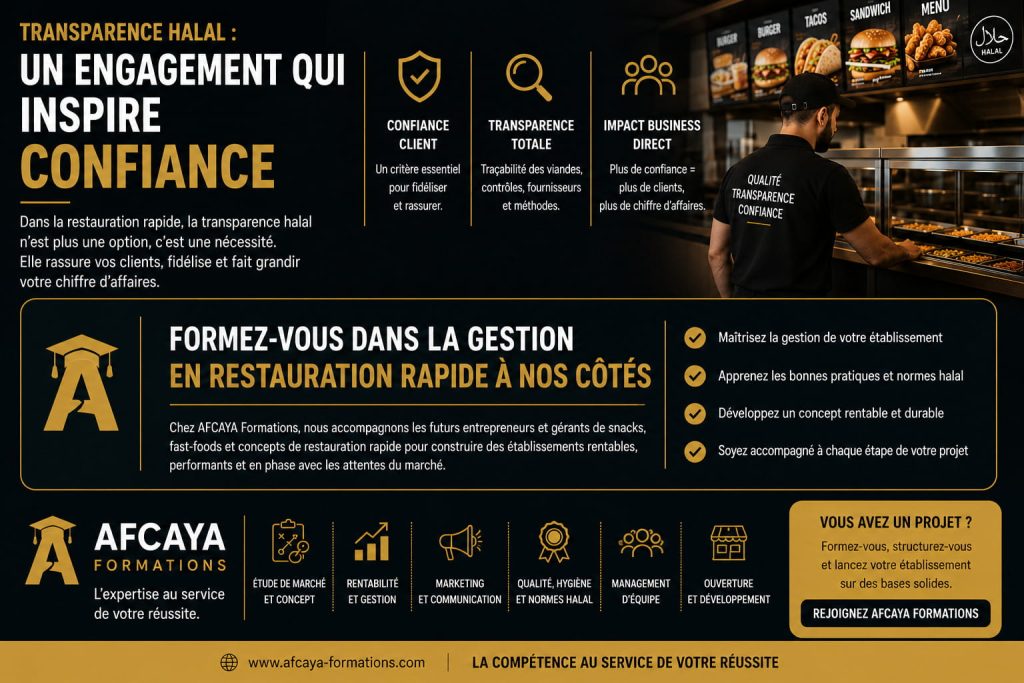 La transparence halal dans la gestion d'un fast food