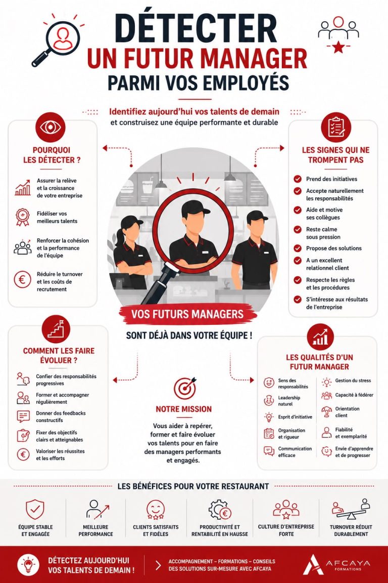 Détecter le futur manager pour votre établissement en restauration rapide
