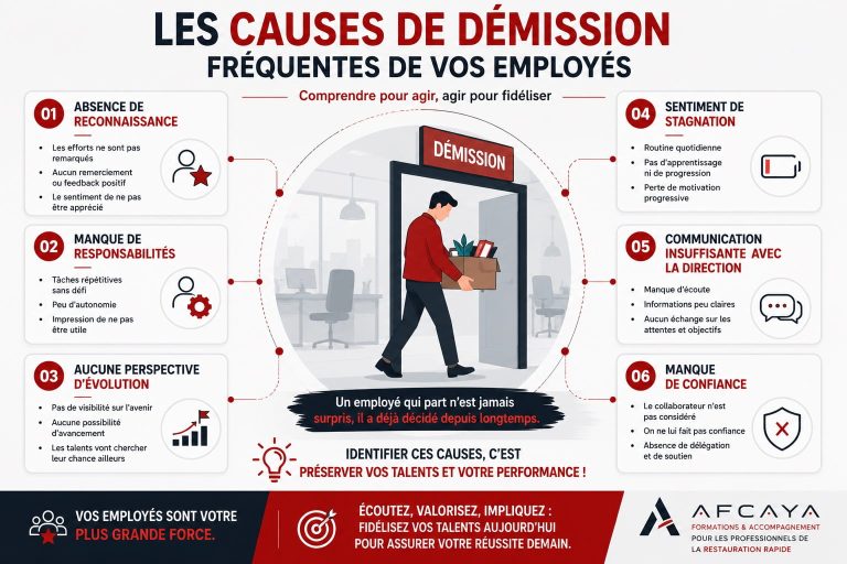 Les causes de démission de vos employés en restauration rapide